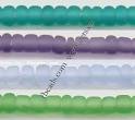 Glass Seed Beads Frosted Surface Transparence 3.6x3mm - Milky Way ...