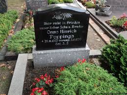 Grab von Onno Hinrich Poppinga (29.11.1937-05.11.1956), Friedhof ...