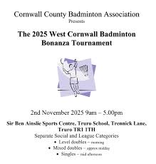 Image result for Cornwall Youth Badminton Club
