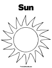 Sun coloring page
