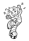 Dance coloring page