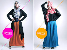 Model Baju Muslim Casual Stripped - Cara Memakai Jilbab