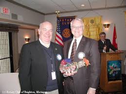 Dave Pruneau, former member of the Brighton Rotary, was honored this week by. - P1010016