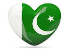 Heart icon. Illustration of flag of PAKISTAN