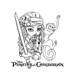 Pirates of the Caribbean coloring page
