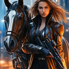 Image result for horse girl gun