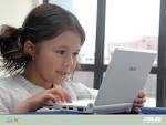 Girl with her Eee PC.