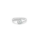 Caress round brilliant diamond ring in platinum | De Beers US
