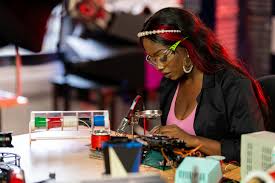Image result for woman soldering
