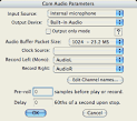 Core Audio Setup Dialog