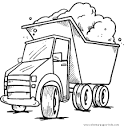 Truck coloring page