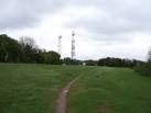 Footpath and communication towers situated near the top of Portsdown Hill. - via Daymix