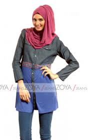 Trend Model Style Baju Muslim Jeans Modern Untuk Wanita