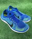 Sample Nike Free Flyknit 4.0 Running Shoes Blue 717075-400 Men's ...