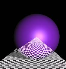 Image result for sphere checkered plane raytrace