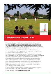 Image result for Cheltenham Croquet Club