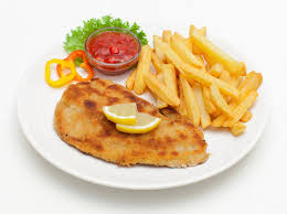 Image result for schnitzel mit pommes