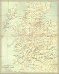Map showing the districts of the highland clans of Scotland