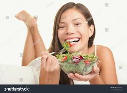 Image result for women eating salad and smiling