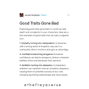 freya | writing good traits gone bad All credits in post . . QOTD ...