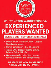 Image result for Whittington Wanderers Cricket Club