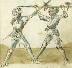 Poleaxe combat from the Peter Falkner Fechtbuch - FalknerAxe