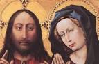 Robert Campin (Master of Flemalle) >> Blessing Christ and Praying Virgin - ROBERT-CAMPIN-MASTER-OF-FLEMALLE-BLESSING-CHRIST-AND-PRAYING-VIRGIN