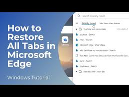 Image result for Show my windows and tabs from last time