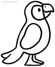 Parrot coloring page