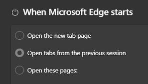 Image result for Show my windows and tabs from last time