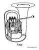 Tuba coloring page