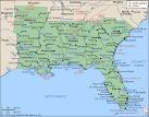 Deep South Map Region Area | Maps of the United States