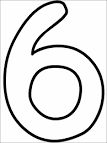 numbers 6 Coloring Sheet