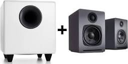 Amazon.com: Audioengine A1 Powered Bluetooth Speakers and S8 White ...