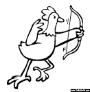 Archery coloring page