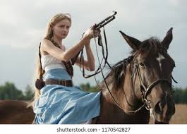 Image result for horse girl gun