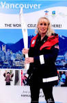 File:American Athlete Tracy Mattes with the Olympic Torch at the ...