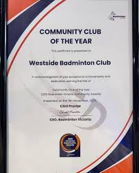 Image result for Westside Badminton Club
