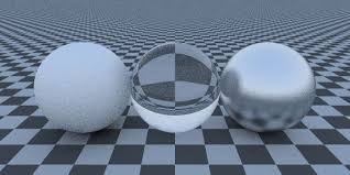 Image result for sphere checkered plane raytrace