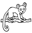 Lemur coloring page