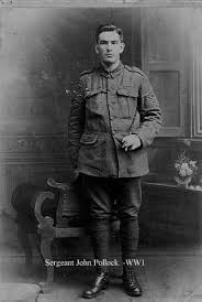 Seargent John Pollock, Cameronians, Scittish Rifles, WW1. John recieved the military Medal for bravery - JohnPollockWW1