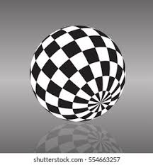Image result for sphere checkered plane raytrace
