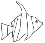 Fish coloring page