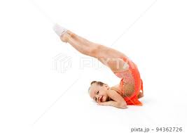 middle school girl gymnast|Flexible Little Girl Doing Gymnastics Vertical写真素材 ...