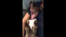 My puppy yawns a lot. : r/videos