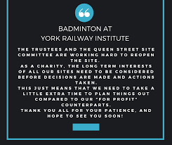 Image result for York Railway Institute Badminton Club