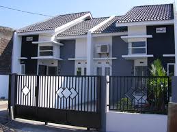 contoh pagar rumah minimalis full batu alam