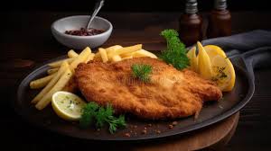 Image result for schnitzel mit pommes