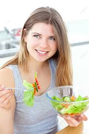 Image result for women eating salad and smiling