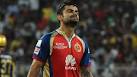 Virat Kohli dismissed for 13 against KKR in Match 5 of IPL 2015.